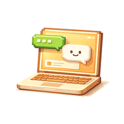 Computer with opened chat